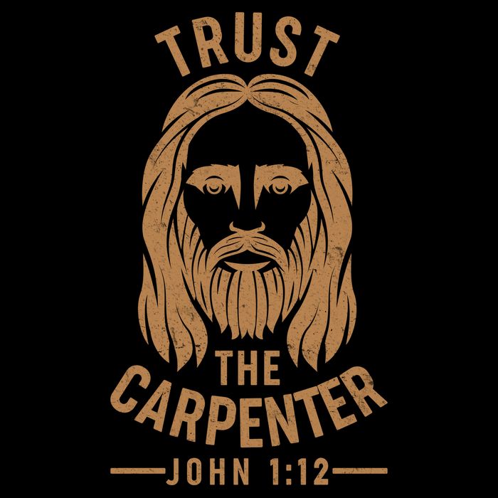 Trust The Carpenter Jesus Christ John 1:12 7-Panel Snapback Hat