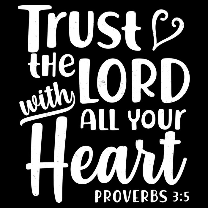 Trust The Lord With All Your Heart Proverbs 3:5 Drawstring Bag
