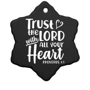 Trust The Lord With All Your Heart Proverbs 3:5 Ceramic Star Ornament