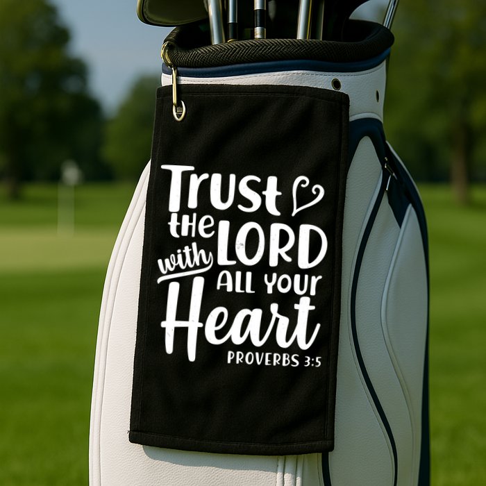 Trust The Lord With All Your Heart Proverbs 3:5 Golf Towel