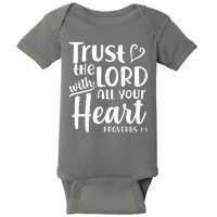 Trust The Lord With All Your Heart Proverbs 3:5 Baby Bodysuit