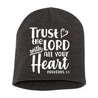 Trust The Lord With All Your Heart Proverbs 3:5 Short Acrylic Beanie