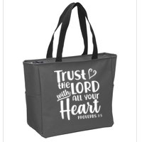 Trust The Lord With All Your Heart Proverbs 3:5 Zip Tote Bag