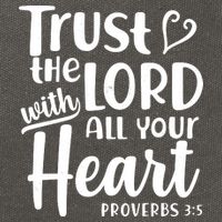 Trust The Lord With All Your Heart Proverbs 3:5 Cotton Canvas Backpack