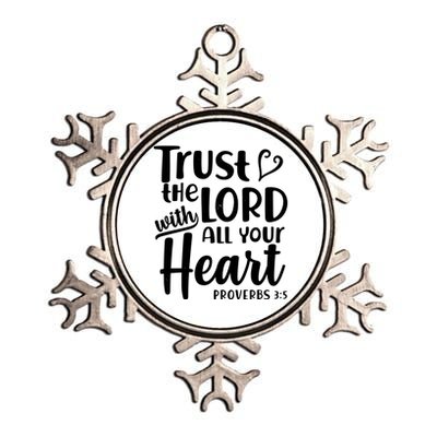 Trust The Lord With All Your Heart Proverbs 3:5 Metallic Star Ornament