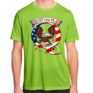 Trust The Plan Qanon American Flag Eagle Adult ChromaSoft Performance T-Shirt