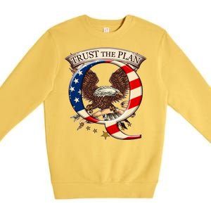 Trust The Plan Qanon American Flag Eagle Premium Crewneck Sweatshirt