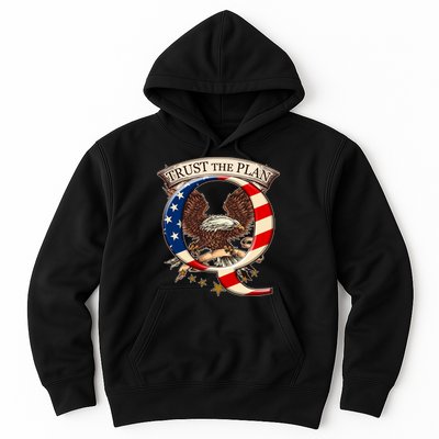 Trust The Plan Qanon American Flag Eagle Hoodie
