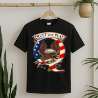 Trust The Plan Qanon American Flag Eagle T-Shirt