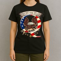 Trust The Plan Qanon American Flag Eagle T-Shirt