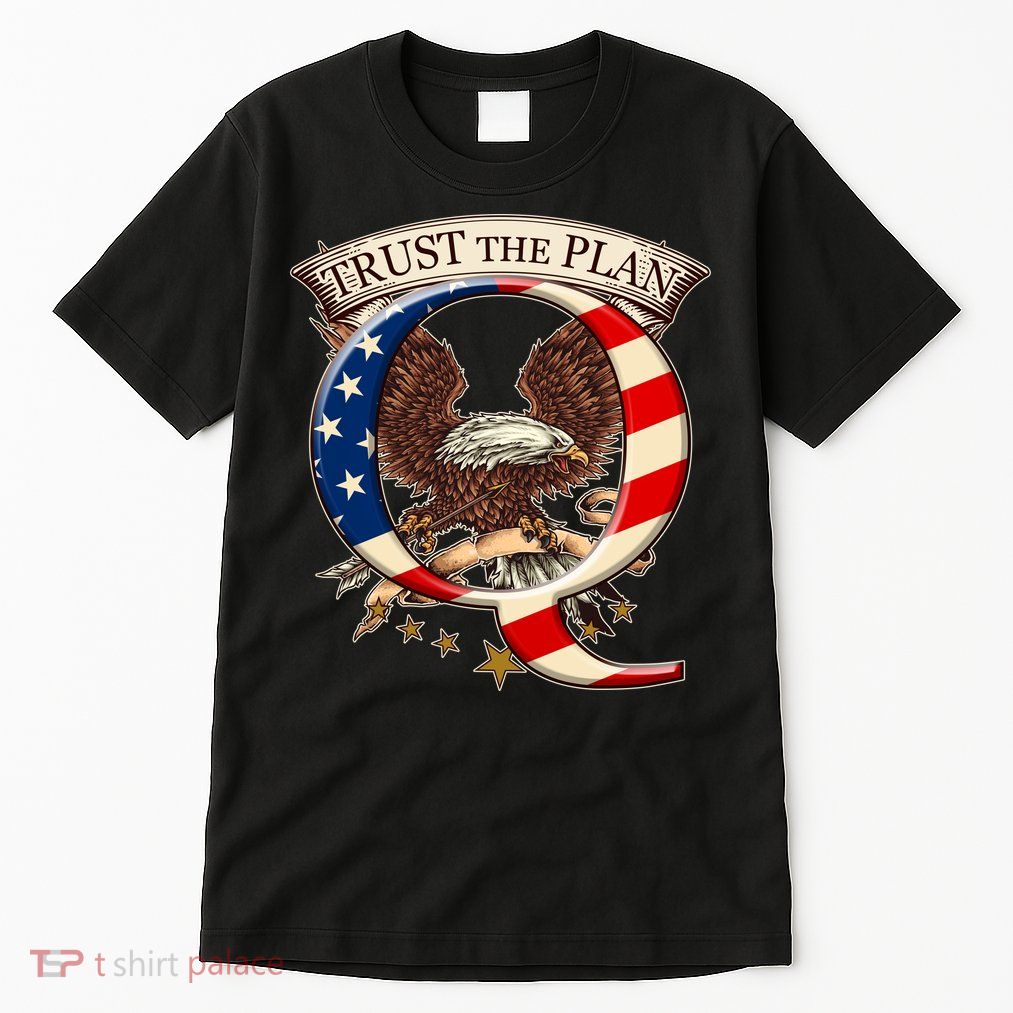 Trust The Plan Qanon American Flag Eagle Tall T-Shirt