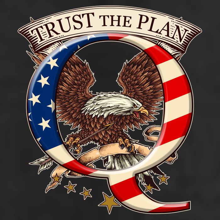 Trust The Plan Qanon American Flag Eagle Adult Drive Performance Visor