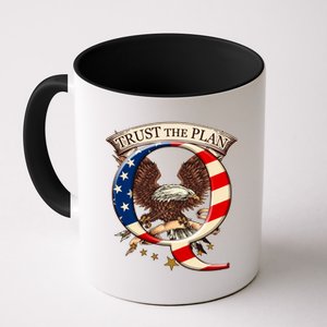 Trust The Plan Qanon American Flag Eagle Coffee Mug