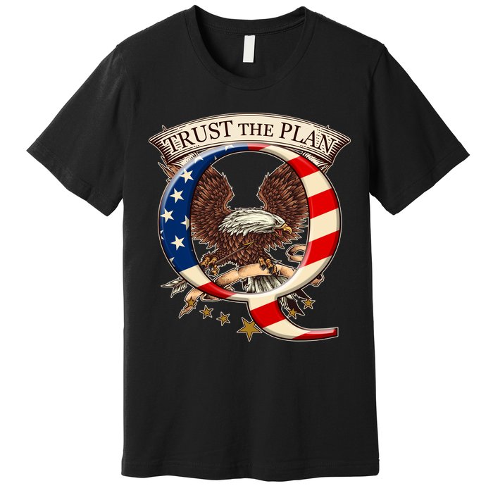 Trust The Plan Qanon American Flag Eagle Premium T-Shirt