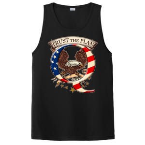 Trust The Plan Qanon American Flag Eagle PosiCharge Competitor Tank