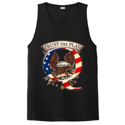 Trust The Plan Qanon American Flag Eagle PosiCharge Competitor Tank