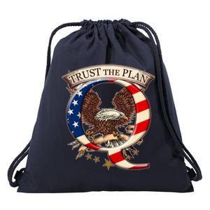 Trust The Plan Qanon American Flag Eagle Drawstring Bag