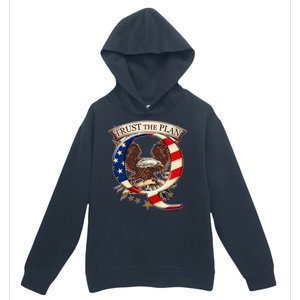 Trust The Plan Qanon American Flag Eagle Urban Pullover Hoodie