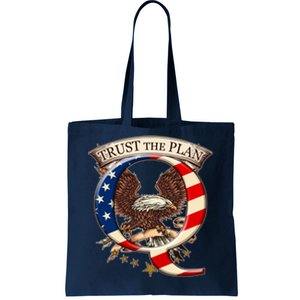 Trust The Plan Qanon American Flag Eagle Tote Bag