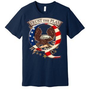 Trust The Plan Qanon American Flag Eagle Premium T-Shirt