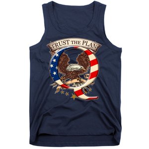 Trust The Plan Qanon American Flag Eagle Tank Top