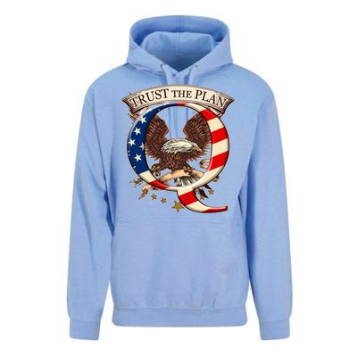 Trust The Plan Qanon American Flag Eagle Unisex Surf Hoodie