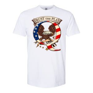 Trust The Plan Qanon American Flag Eagle Softstyle CVC T-Shirt