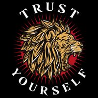 Trust Yourself Lion Drawstring Bag