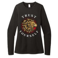 Trust Yourself Lion Womens CVC Long Sleeve Shirt