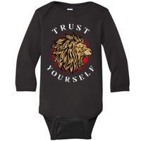 Trust Yourself Lion Baby Long Sleeve Bodysuit