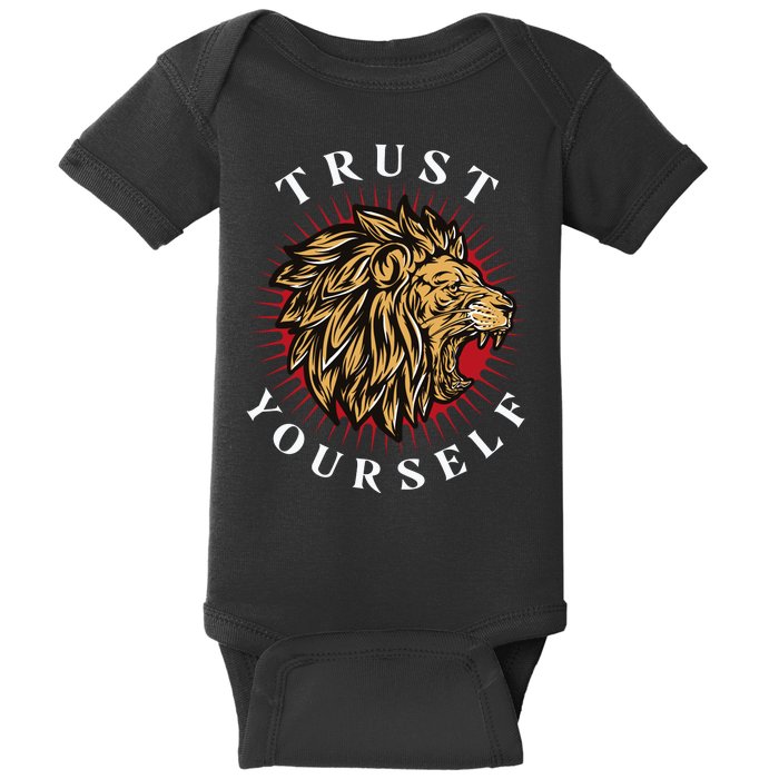 Trust Yourself Lion Baby Bodysuit