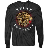 Trust Yourself Lion Tie-Dye Long Sleeve Shirt