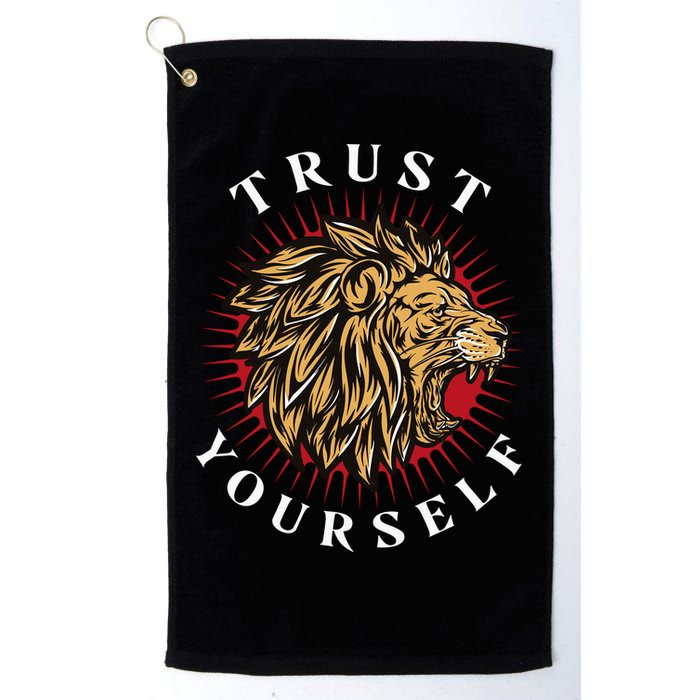 Trust Yourself Lion Golf Towel