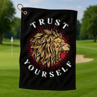 Trust Yourself Lion Golf Towel