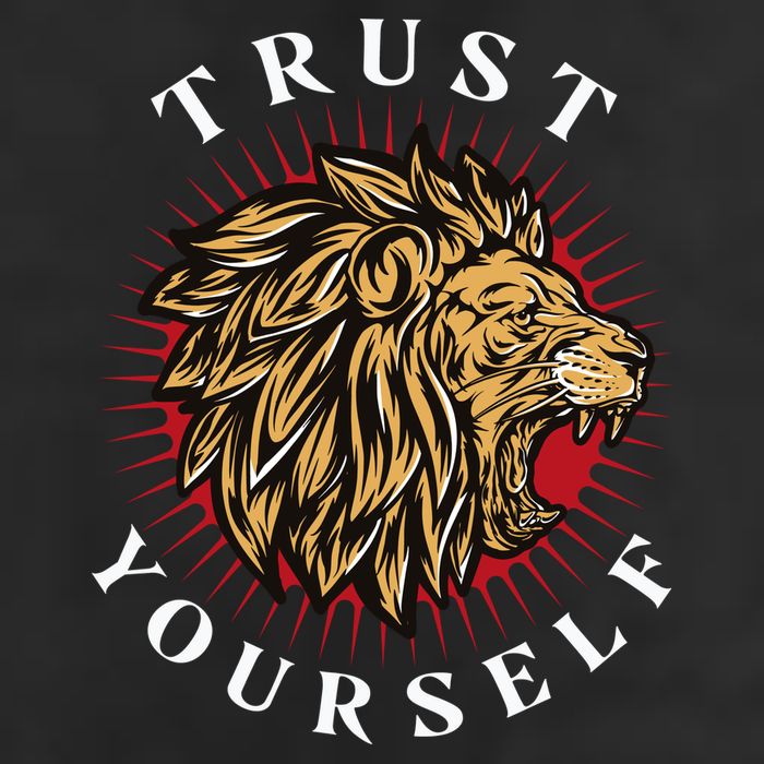 Trust Yourself Lion Golf Towel