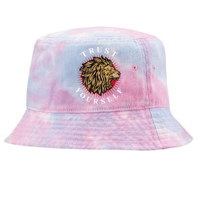 Trust Yourself Lion Tie-Dyed Bucket Hat