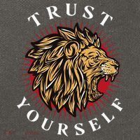 Trust Yourself Lion Cotton Canvas Backpack