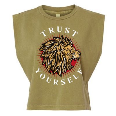 Trust Yourself Lion Garment-Dyed Women's Muscle Tee