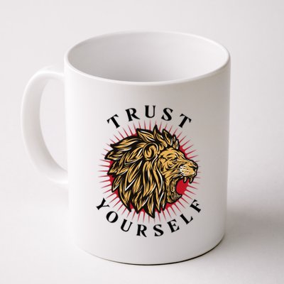 Trust Yourself Lion Coffee Mug