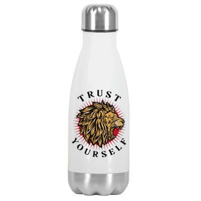 Trust Yourself Lion Stainless Steel Insulated Water Bottle