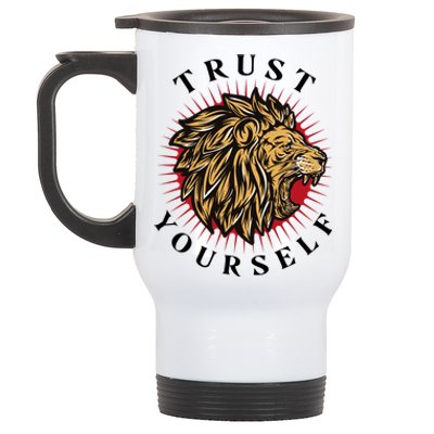 Trust Yourself Lion Stainless Steel Travel Mug