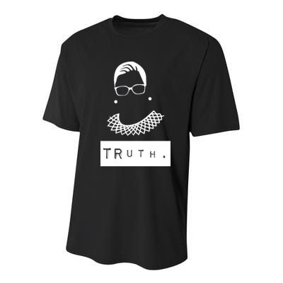 TRuth Ruth Bader Ginsberg Youth Performance Sprint T-Shirt