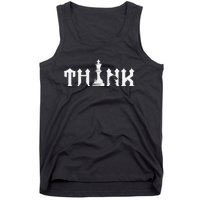 Think Retro Vintage Chess Pieces Player Gift Chess Lover Tank Top