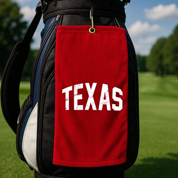 Texas Retro Vintage Golf Towel