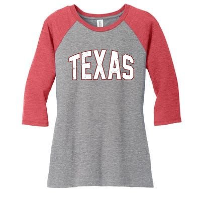 Texas Retro Vintage Women's Tri-Blend 3/4-Sleeve Raglan Shirt