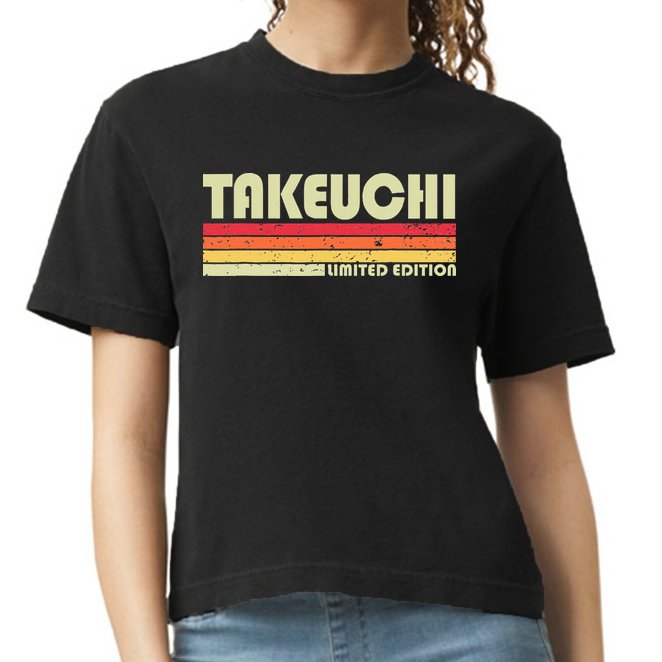 Takeuchi Retro Vintage Japanese Name Comfort Colors Boxy T-Shirt