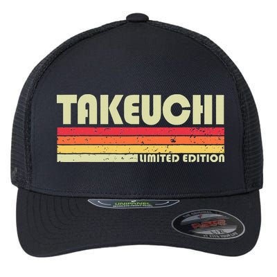 Takeuchi Retro Vintage Japanese Name Flexfit Unipanel Trucker Cap