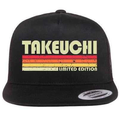 Takeuchi Retro Vintage Japanese Name Flatbill Hat
