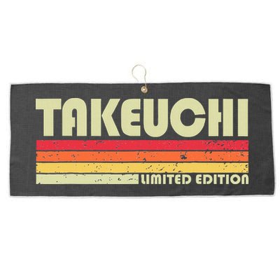 Takeuchi Retro Vintage Japanese Name Large Microfiber Waffle Golf Towel