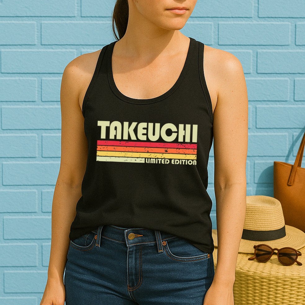 Takeuchi Retro Vintage Japanese Name Womens Tank Top